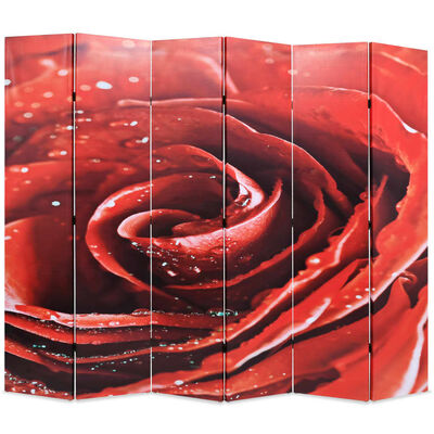 vidaXL Διαχωριστικό Δωματίου Τριαντάφυλλο Κόκκινο 228 x 170 εκ.