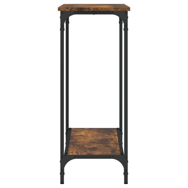 vidaXL Τραπέζι Κονσόλα Καπνιστή Δρυς 101x30,5x75εκ. Επεξεργασμένο Ξύλο