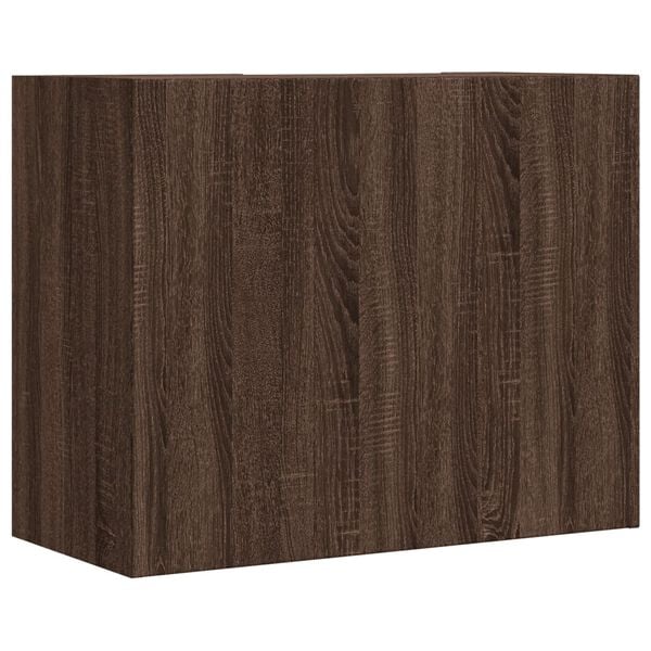 vidaXL Ντουλάπι Τοίχου Καφέ Δρυς 75x35x60 εκ. Επεξεργασμένο Ξύλο