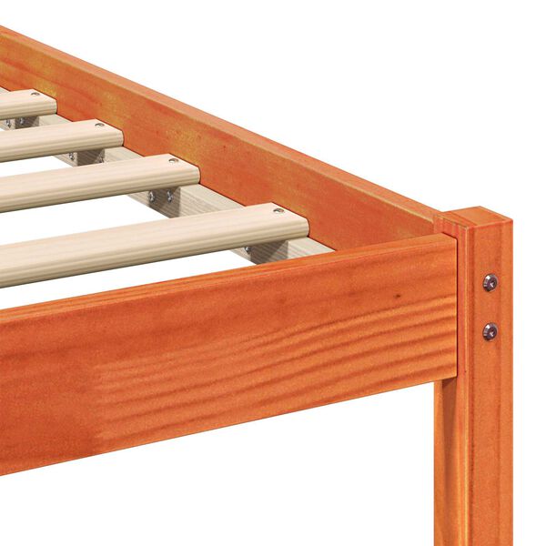 vidaXL Σκελετός Κρεβατιού Καφέ κεριού 90 x 190 cm Συμπαγές ξύλο πεύκου