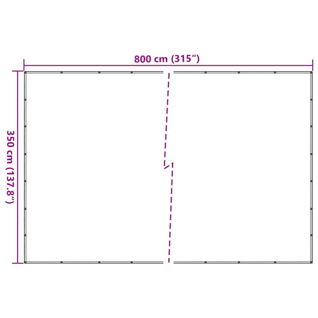 vidaXL Δίχτυ Συγκράτησης Φορτίου Μαύρο 3,5 x 8 μ. από HDPE