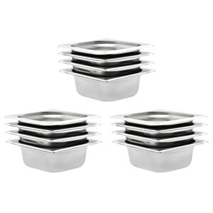 vidaXL &Lambda;&epsilon;&kappa;ά&nu;&epsilon;&sigmaf; Gastronorm 12 &tau;&epsilon;&mu;. GN 1/6 65 &chi;&iota;&lambda;. &alpha;&pi;ό &Alpha;&nu;&omicron;&xi;&epsilon;ί&delta;&omega;&tau;&omicron; &Alpha;&tau;&sigma;ά&lambda;&iota;