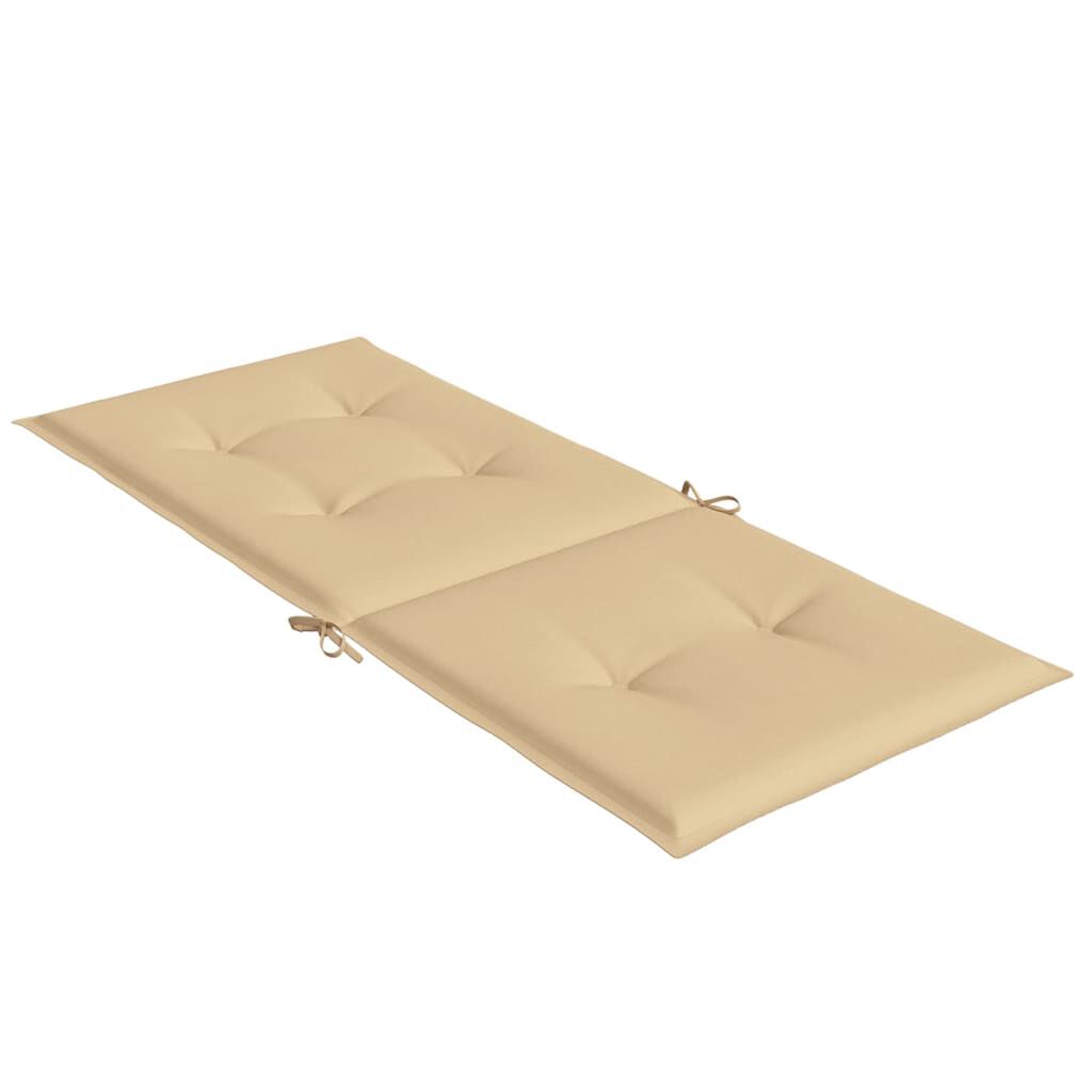 vidaXL Μαξιλάρια Καρέκλας με Πλάτη 4 τεμ. Μπεζ 120x50x7 εκ. Ύφασμα