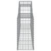 vidaXL Συρματοκιβώτια Τοξωτά 12 τεμ. 300x30x60/80 εκ. Γαλβαν. Ατσάλι