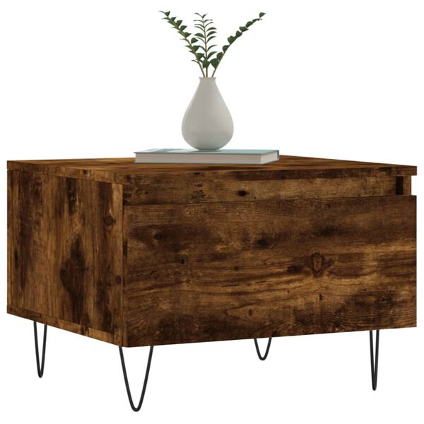 vidaXL Τραπεζάκια Σαλονιού 2 τεμ. Καπνιστή Δρυς 50x46x35 εκ Επεξ. Ξύλο