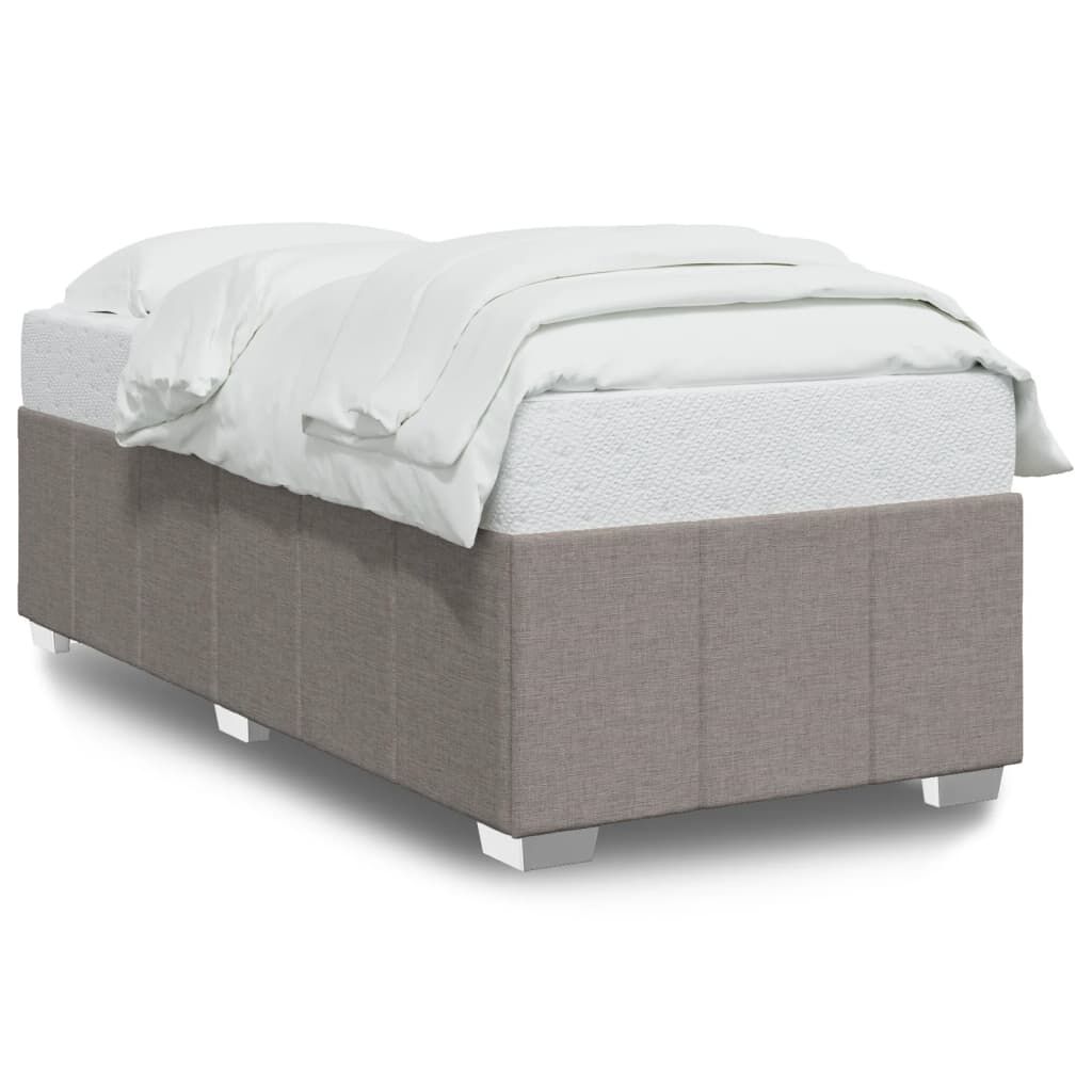 vidaXL Σκελετός Κρεβατιού Χωρίς Στρώμα Taupe 90x200 εκ. Υφασμάτινο