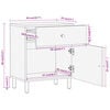 vidaXL Κομοδίνο 50 x 33 x 60 εκ. από Μασίφ Ξύλο Μάνγκο
