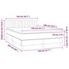 vidaXL &Kappa;&rho;&epsilon;&beta;ά&tau;&iota; Boxspring &mu;&epsilon; &Sigma;&tau;&rho;ώ&mu;&alpha; & LED Taupe 140x200 &epsilon;&kappa;. &Upsilon;&phi;&alpha;&sigma;&mu;ά&tau;&iota;&nu;&omicron;