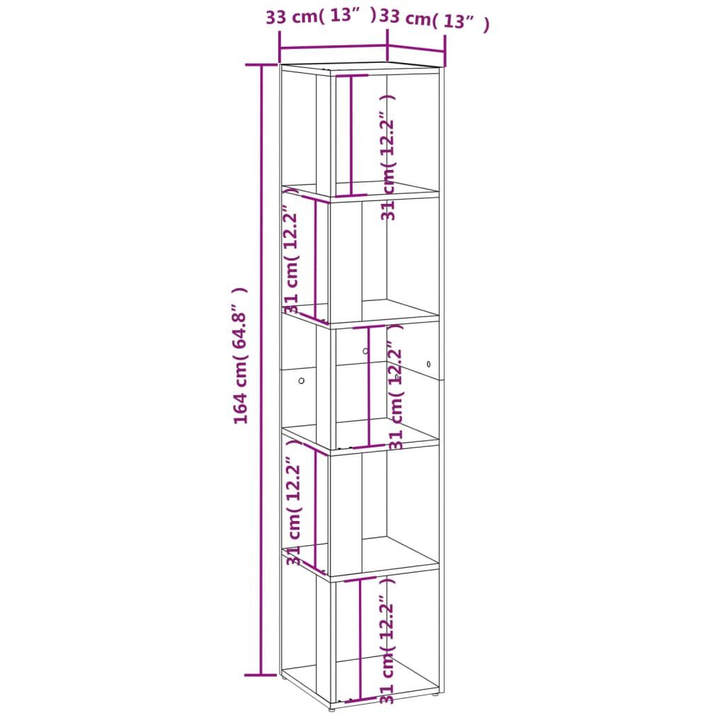 vidaXL Ντουλάπι Γωνία Sonoma Oak 33 x 33 x 164,5 εκ. από Επεξ. Ξύλο