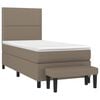 vidaXL &Kappa;&rho;&epsilon;&beta;ά&tau;&iota; Boxspring &mu;&epsilon; &Sigma;&tau;&rho;ώ&mu;&alpha; Taupe 100 x 200 &epsilon;&kappa;. &Upsilon;&phi;&alpha;&sigma;&mu;ά&tau;&iota;&nu;&omicron;