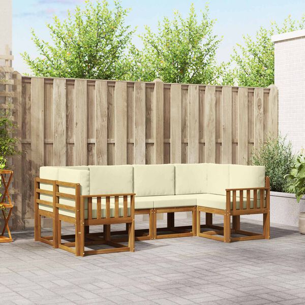 vidaXL &Sigma;&epsilon;&iota;&rho;ά &Kappa;&alpha;&nu;&alpha;&pi;έ &Epsilon;&xi;&omega;&tau;&epsilon;&rho;&iota;&kappa;&omicron;ύ &mu;&epsilon; &mu;&alpha;&xi;&iota;&lambda;ά&rho;&iota; 6 pcs &Phi;&upsilon;&sigma;&iota;&kappa;ό &kappa;&alpha;&iota; &Kappa;&rho;έ&mu;&alpha;