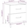 vidaXL Κομοδίνο Λευκό 40 x 35 x 47,5 εκ.