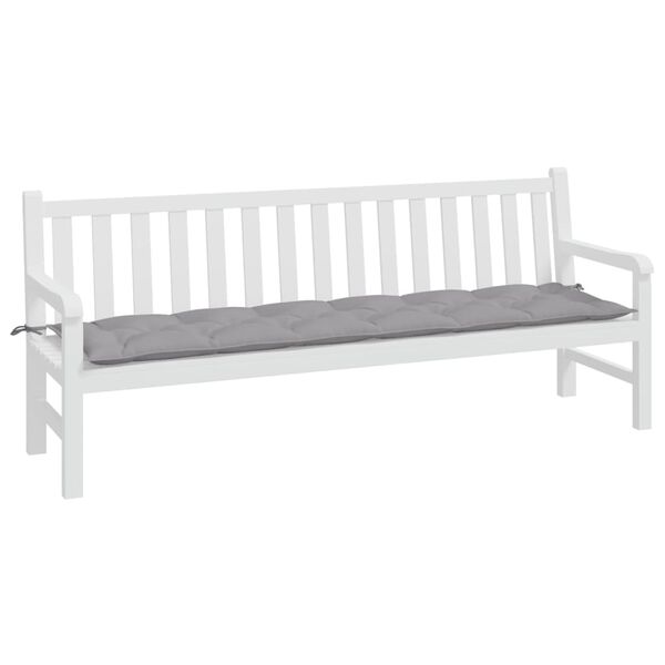 vidaXL Μαξιλάρι Πάγκου Κήπου Γκρι 200x50x7 εκ. Ύφασμα Oxford