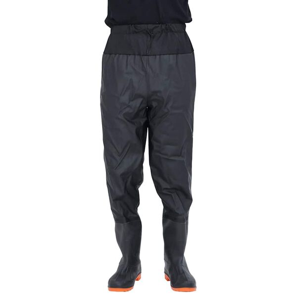 vidaXL Waist Waders με μπότες Μαύρο μέγεθος 38
