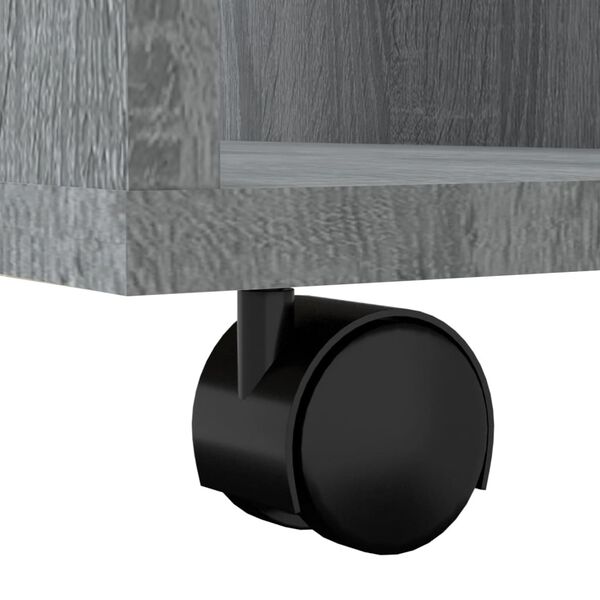 vidaXL Ντουλάπι Με Ροδάκια Γκρι Sonoma 60 x 35 x 75 εκ. Επεξεργ. Ξύλο