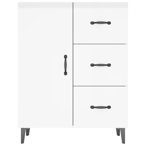 vidaXL Ντουλάπι Γυαλιστερό Λευκό 69,5x34x90 εκ. Επεξεργασμένο Ξύλο