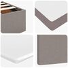 vidaXL Οθωμανικό κρεβάτι με στρώματα Taupe 180x200cm ύφασμα
