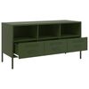 vidaXL Έπιπλο Τηλεόρασης Πράσινο Λαδί 100,5x39x50,5 εκ. από Ατσάλι