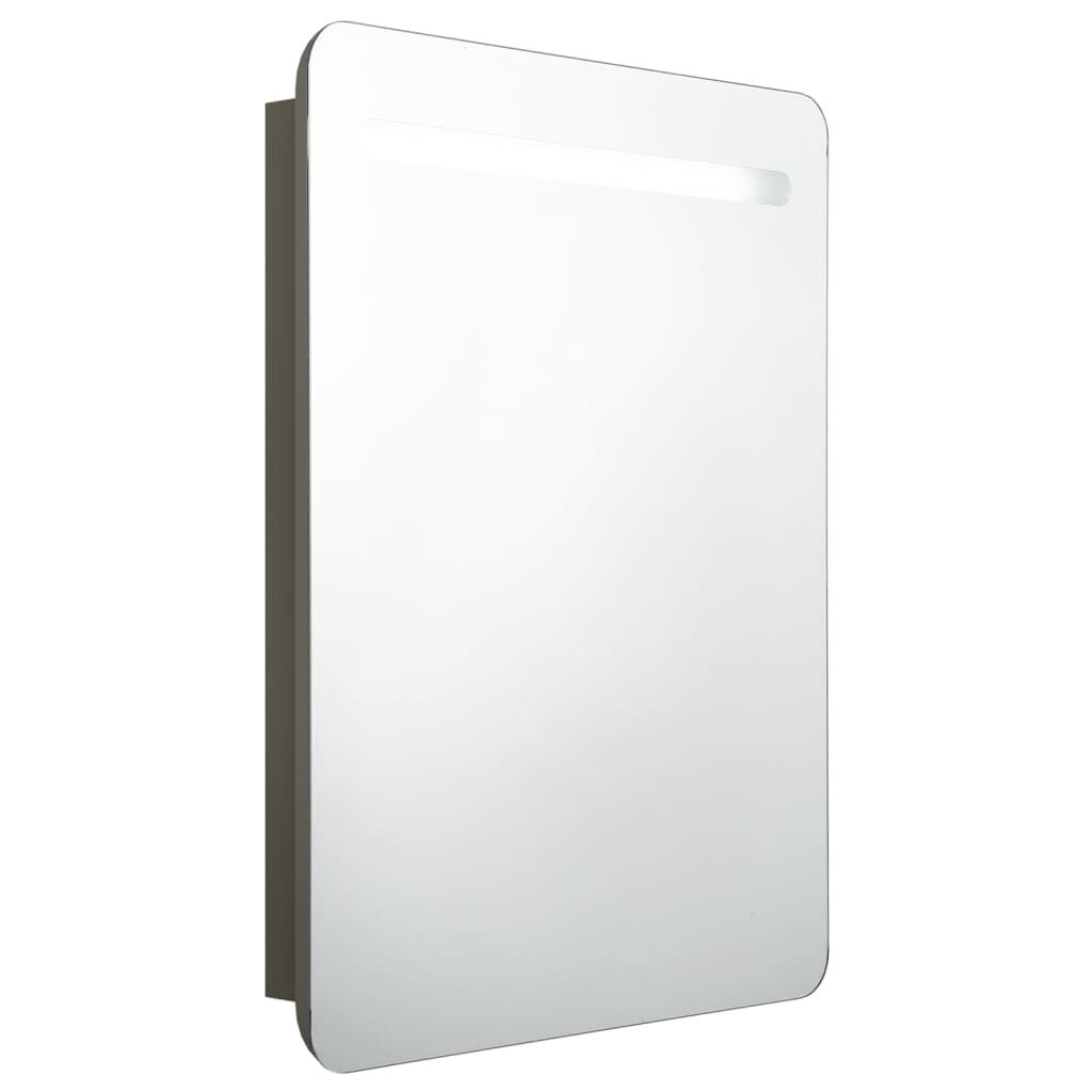 vidaXL Καθρέφτης Μπάνιου με Ντουλάπι / LED Ανθρακί 60 x 118 x 60 εκ.