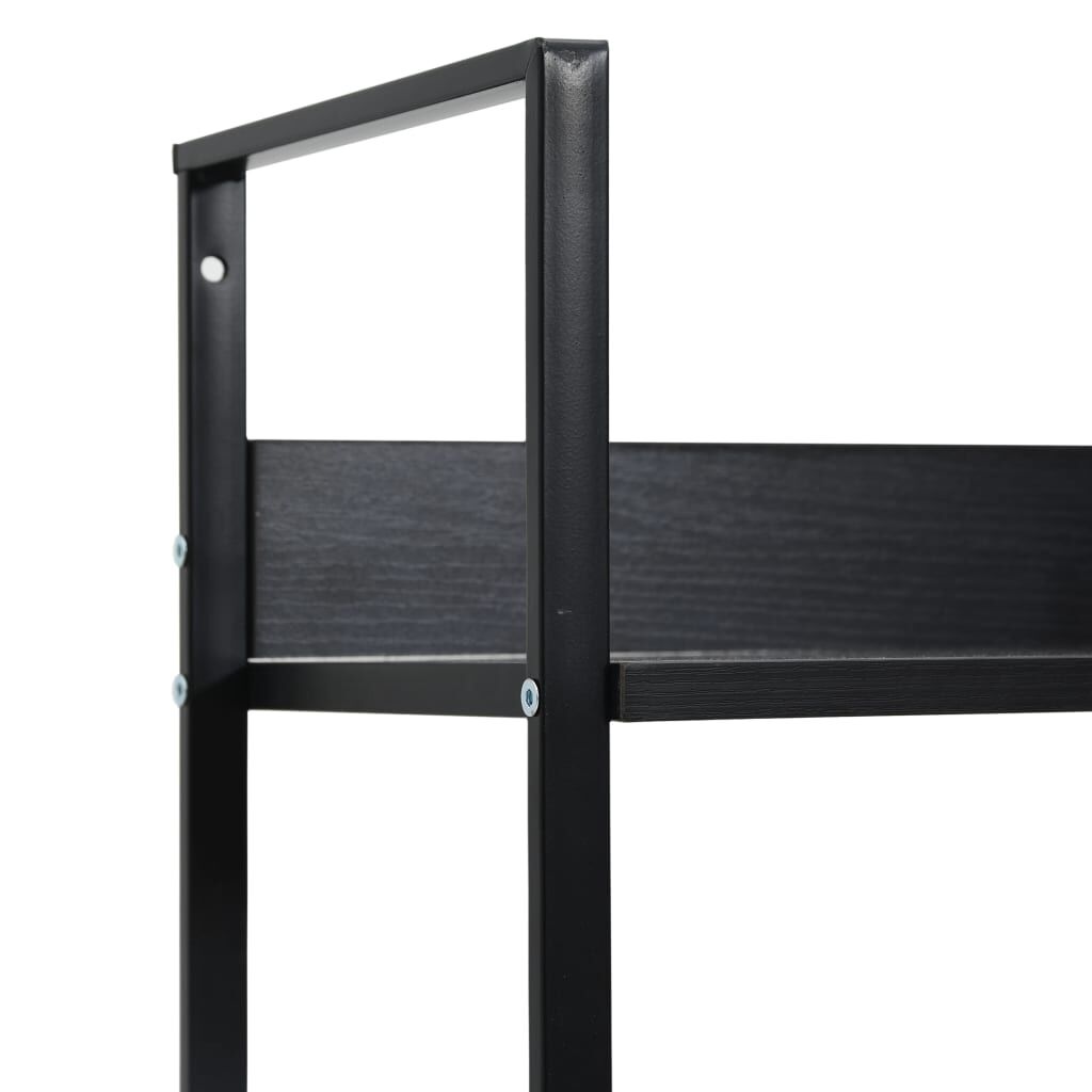 vidaXL Ραφιέρα 3 Επιπέδων Μαύρη 60x27,6x90,5 εκ. Επεξεργασμένο Ξύλο