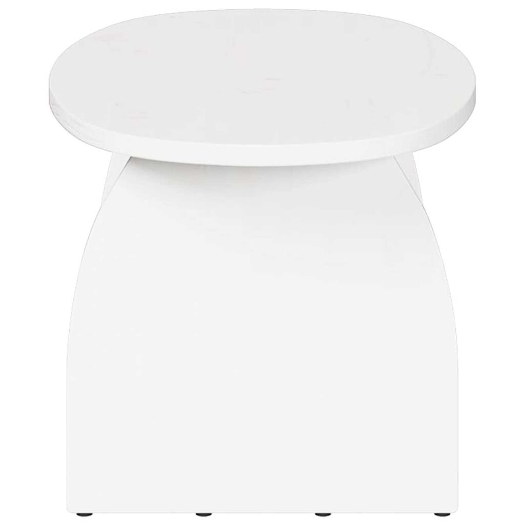 vidaXL Τραπεζάκι σαλονιού Λευκό 80 x 40 x 35 cm Μασίφ ξύλο πεύκου