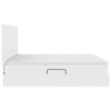 vidaXL Κρεβάτι με αποθηκευτικό χώρο και στρώμα με στρώμα Καθαρό Λευκό