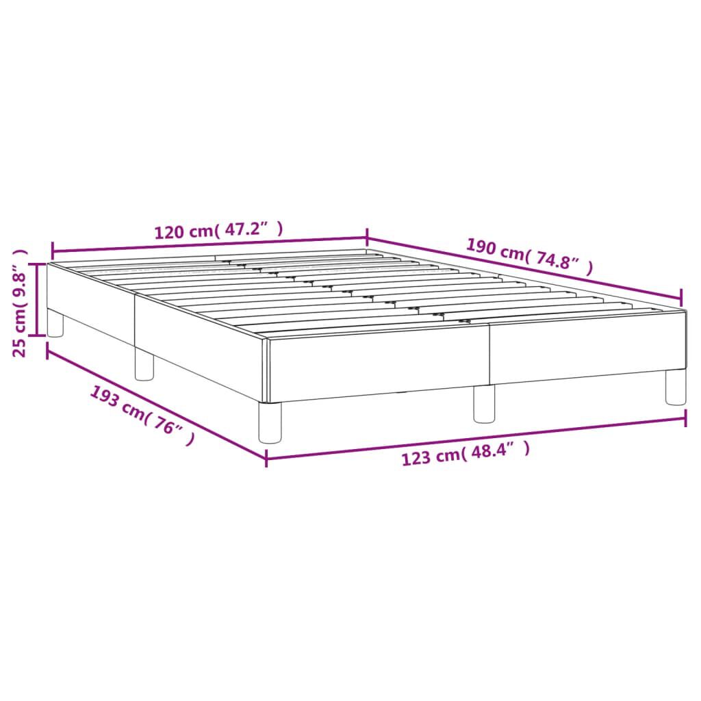 vidaXL Πλαίσιο Κρεβατιού χωρίς στρώμα Κρέμα 120x190 εκ. Υφασμάτινο