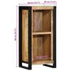 vidaXL Κομοδίνο με ράφι Καφέ 40 x 30 x 80 εκ Μασίφ ξύλο μάνγκο