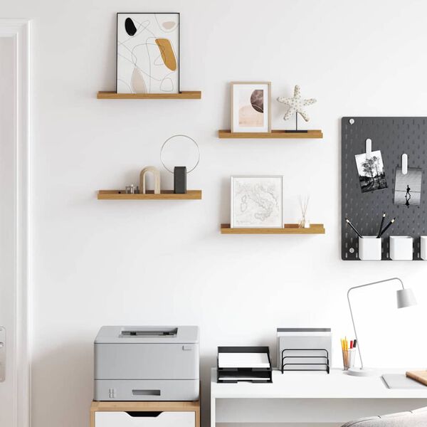 vidaXL &Rho;ά&phi;&iota; &Tau;&omicron;ί&chi;&omicron;&upsilon; &mu;&epsilon; &rho;ά&phi;&iota; 4 pcs &Mu;&pi;&epsilon;&zeta; 40 x 9 x 3 cm &Epsilon;&pi;&epsilon;&xi;&epsilon;&rho;&gamma;&alpha;&sigma;&mu;έ&nu;&omicron; &xi;ύ&lambda;&omicron;