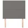 vidaXL Κεφαλάρι Κρεβατιού Σκούρο Γκρι 90x5x118/128 εκ. Ύφασμα