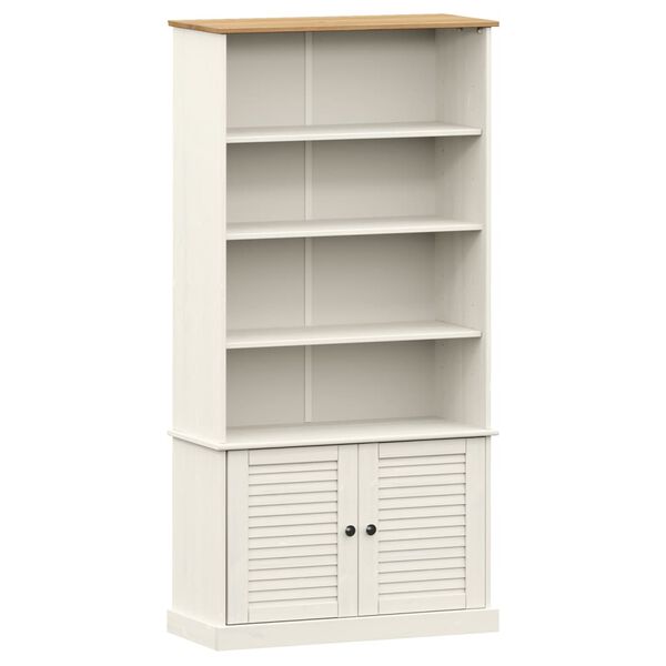 vidaXL Βιβλιοθήκη VIGO Λευκή 85 x 35 x 170 εκ. από Μασίφ Ξύλο Πεύκου