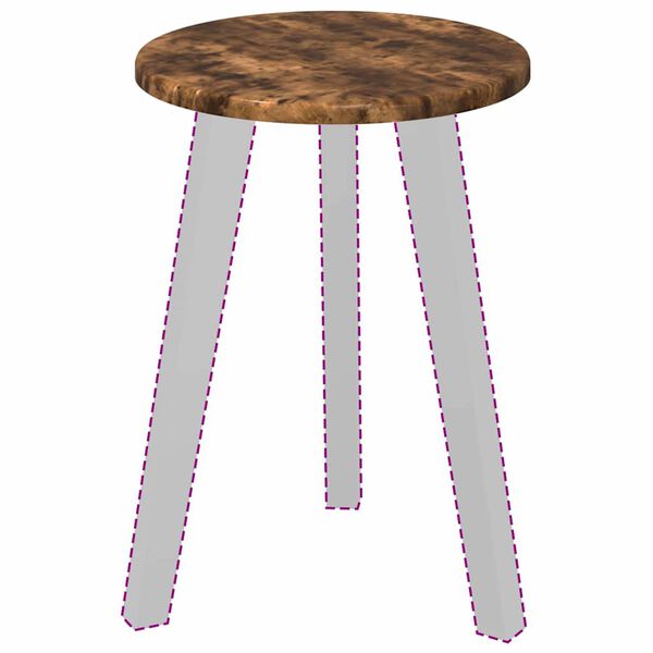 vidaXL Καπάκι τραπεζιού Καπνιστή δρυς 30 x 30 x 1,5 εκ.