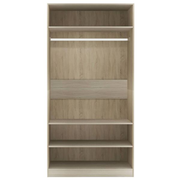 vidaXL Ντουλάπα Χρώμα Sonoma Δρυς 100 x 50 x 200 εκ. από Επεξ. Ξύλο