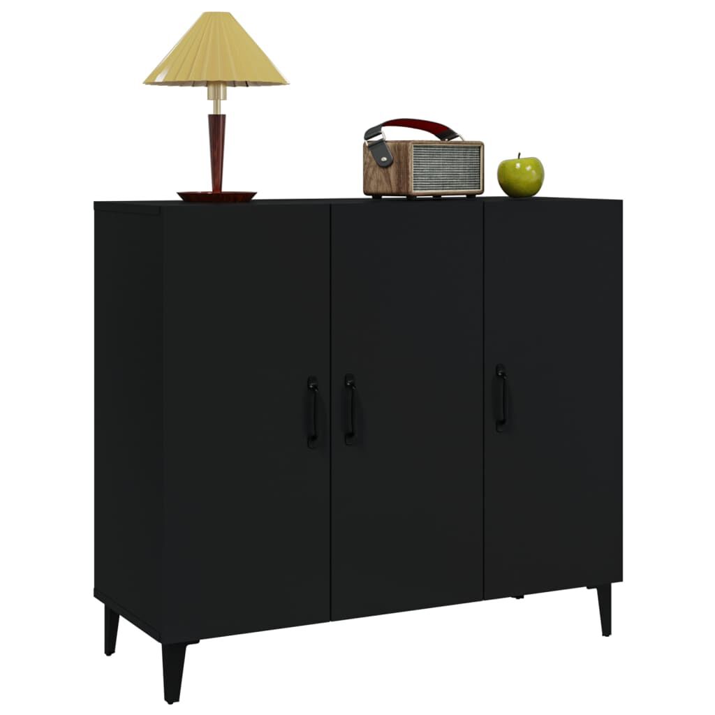 vidaXL Ντουλάπι Μαύρο 90 x 34 x 80 εκ. από Επεξεργασμένο Ξύλο