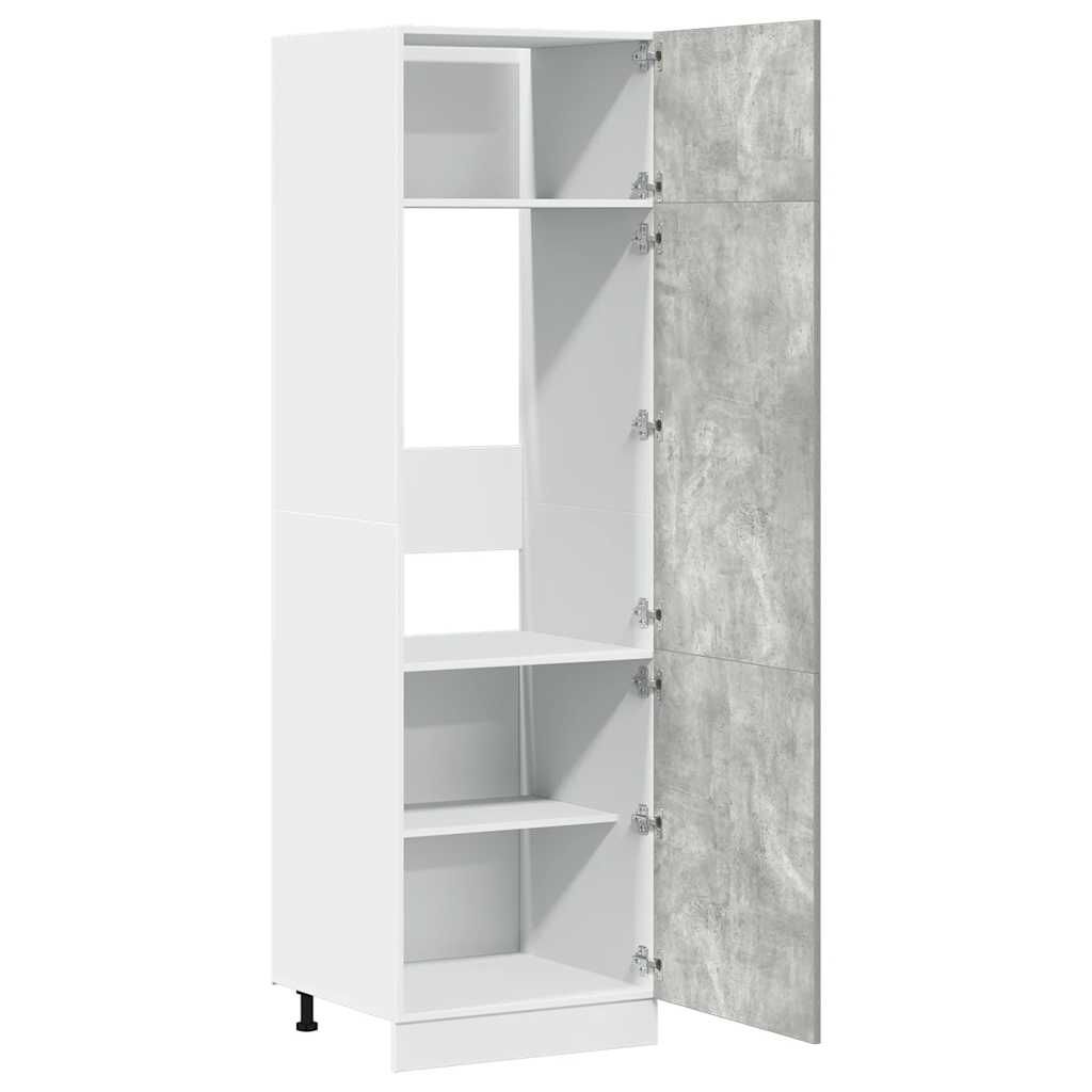 vidaXL Ντουλάπι Ψυγείου Lyon Γκρι Σκυροδέματος 60x57x207εκ.