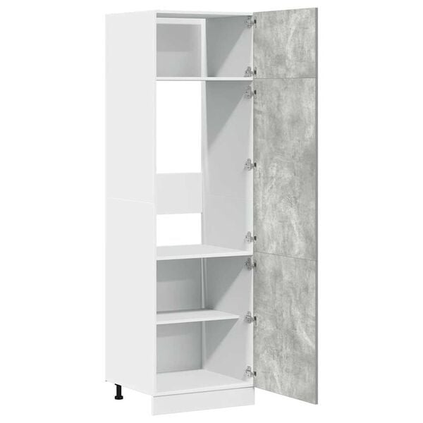 vidaXL Ντουλάπι Ψυγείου Lyon Γκρι Σκυροδέματος 60x57x207εκ.