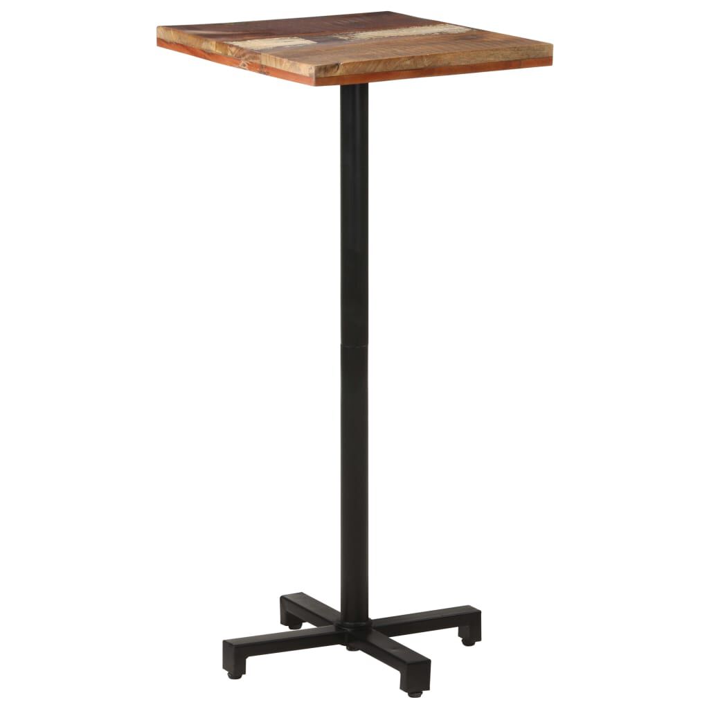 vidaXL Τραπέζι Bistro Τετράγωνο 50x50x110 εκ. Μασίφ Ανακυκλωμένο Ξύλο