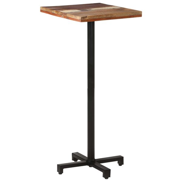vidaXL Τραπέζι Bistro Τετράγωνο 50x50x110 εκ. Μασίφ Ανακυκλωμένο Ξύλο