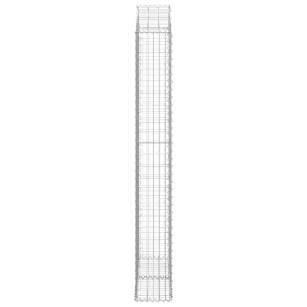 vidaXL Συρματοκιβώτιο Τοξωτό 100x30x220/240εκ. από Γαλβανισμένο Χάλυβα