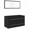 vidaXL Ντουλάπα νιπτήρα με λεκάνη 3 pcs Μαύρη δρυς 90 x 38.5 x 48 cm