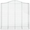 vidaXL Συρματοκιβώτια Τοξωτά 5 τεμ. 200x50x180/200 εκ. Γαλβαν. Ατσάλι