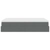 vidaXL Οθωμανικό κρεβάτι με στρώμα Σκούρο γκρι 120x200cm ύφασμα