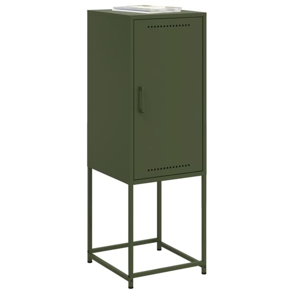 vidaXL Ντουλάπι Πράσινο Λαδί 36x39x107 εκ. από Ατσάλι