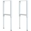 πάγκος εργασίας vidaXL 80x60x(71,5-98) cm Μασίφ Ξύλο Δρυς