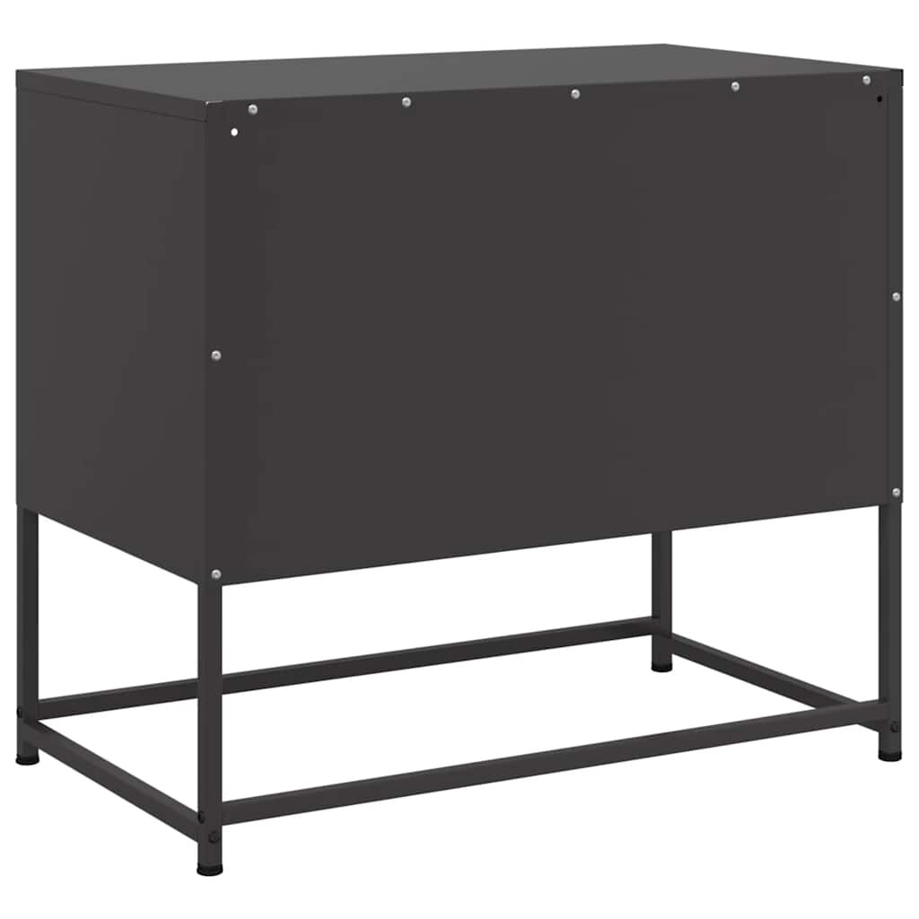vidaXL Έπιπλο Τηλεόρασης Μαύρο 68,5x39x60,5 εκ. Ατσάλινο