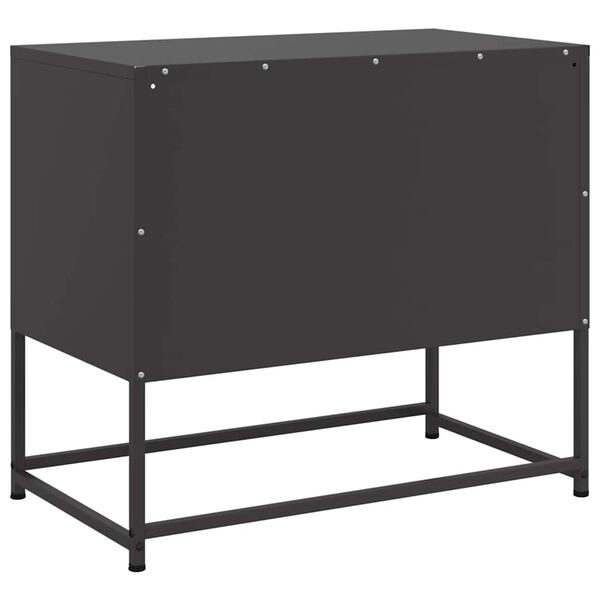 vidaXL Έπιπλο Τηλεόρασης Μαύρο 68,5x39x60,5 εκ. Ατσάλινο