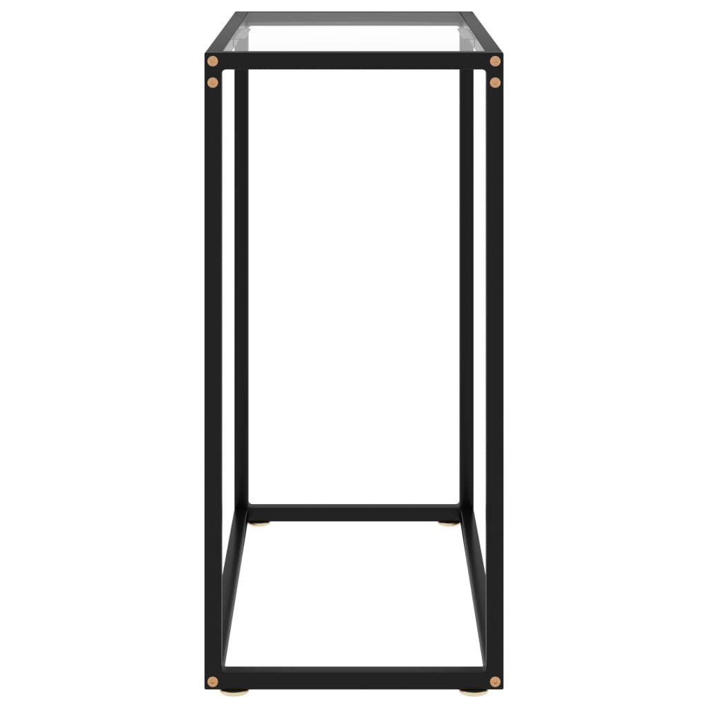 vidaXL Τραπέζι Κονσόλα Διαφανές 60 x 35 x 75 εκ. από Ψημένο Γυαλί