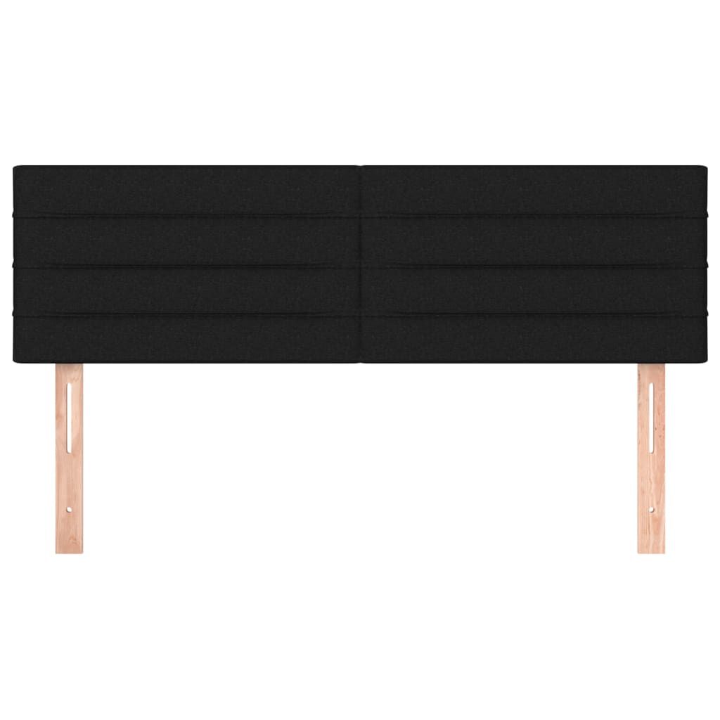 vidaXL Κεφαλάρια Κρεβατιού 2 τεμ. Μαύρα 72x5x78/88 εκ. Υφασμάτινα