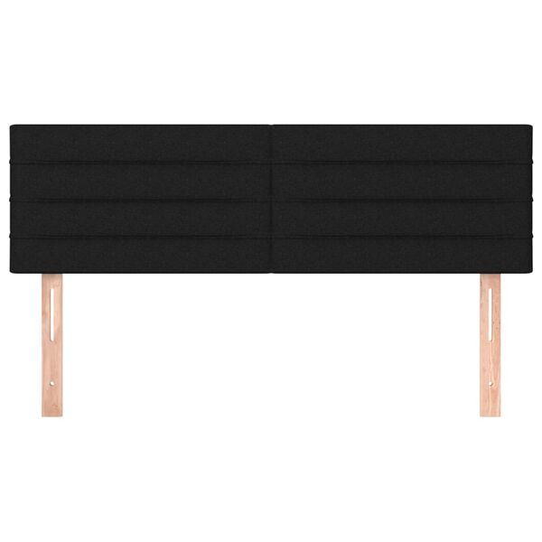 vidaXL Κεφαλάρια Κρεβατιού 2 τεμ. Μαύρα 72x5x78/88 εκ. Υφασμάτινα