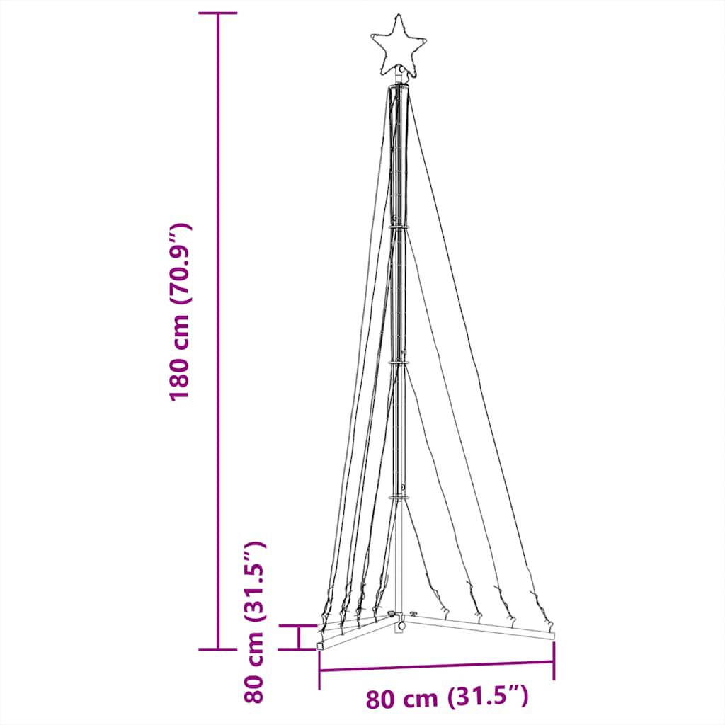 vidaXL Χριστουγεννιάτικο δέντρο LED 339 LED Ψυχρό Λευκό 187 εκ.